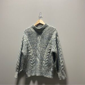 FRNCH Paris Metallic Blue and Gray Knit Sweater